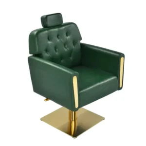 Leatherette and Plywood Frame Salon Chair